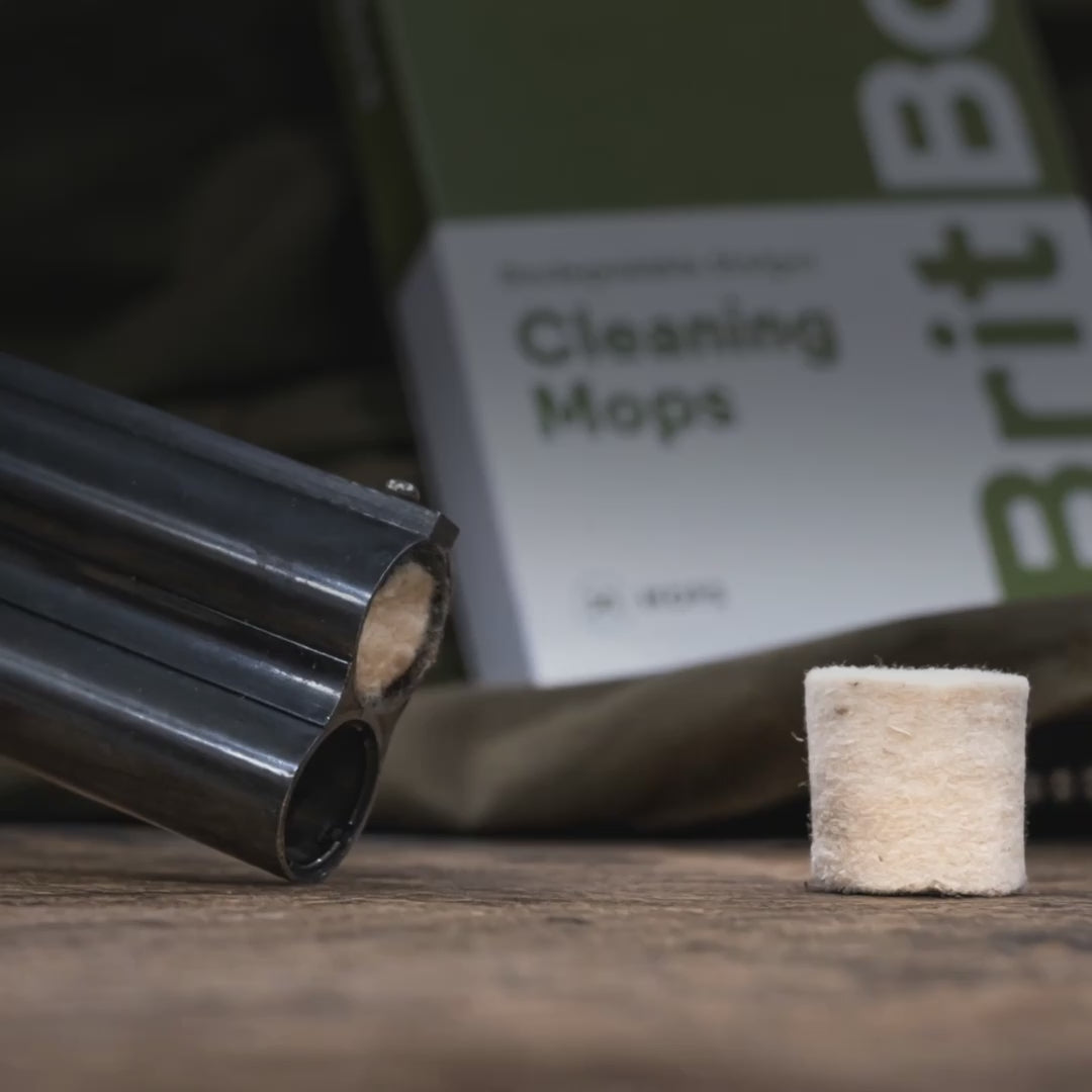 Britbore Mops cleaning shotgun barrels